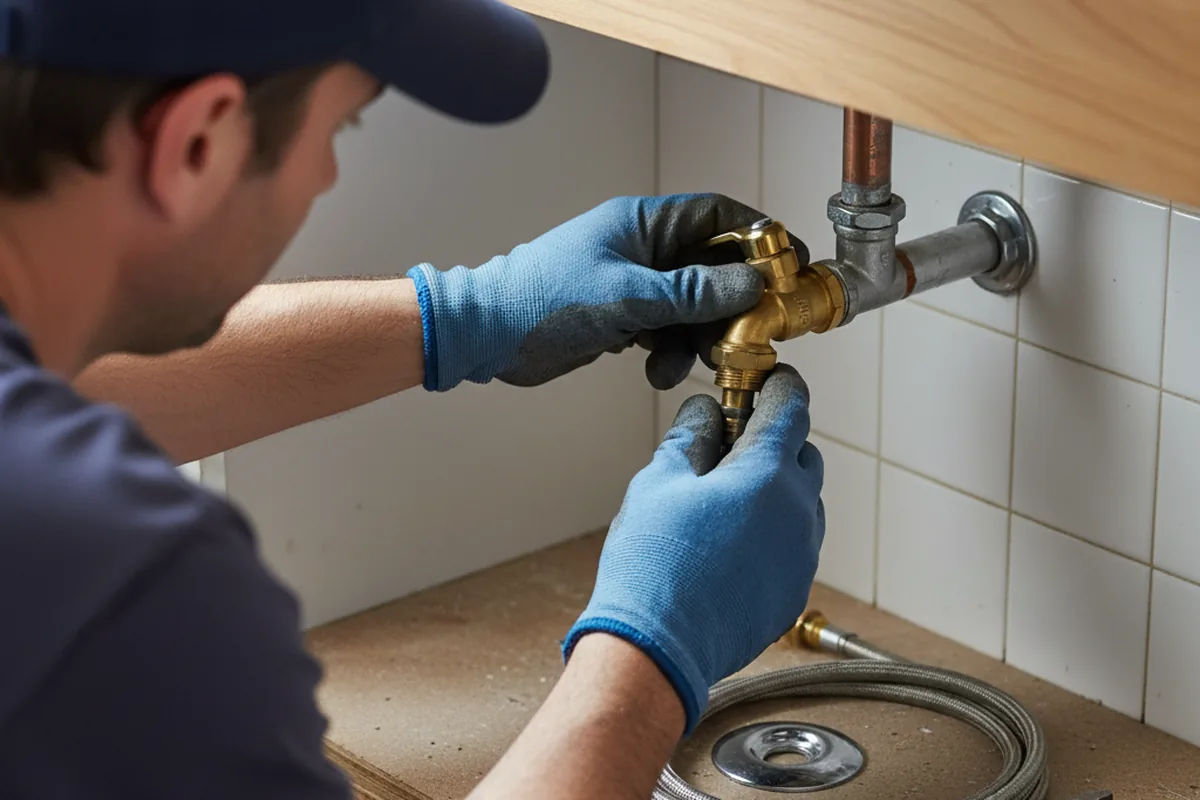 Shutoff valve and fitting work during Faucet and Fixture Repair in Falls Of Rough
